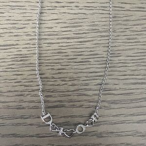 Christian Dior Silver Dior Heart Necklace
